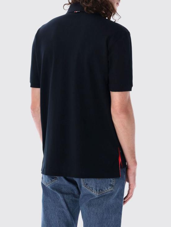 26SS 톰브라운 피케 포켓 폴로 티셔츠 MJP022A01455 415 Blue - THOM BROWNE