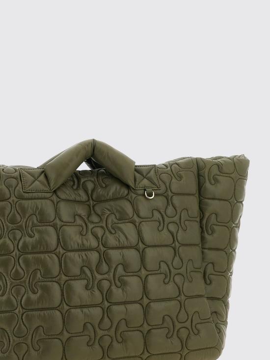 26SS 가니 퀼티드 리테크 XXL 토트백 B2080003 861 Green - GANNI