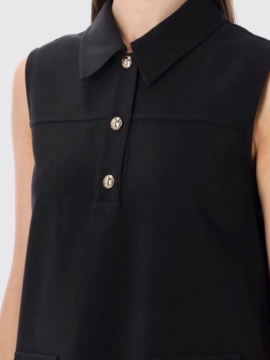 26SS 가니 트윌 수팅 미니 드레스 A103013510720 099 Black - GANNI