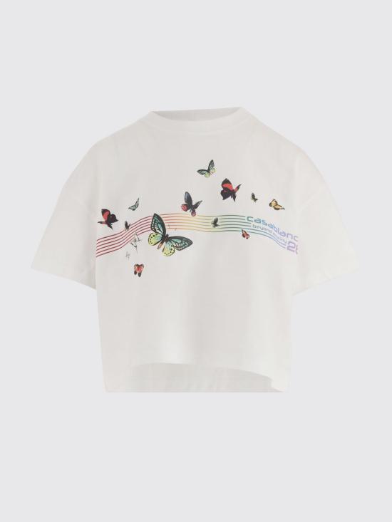 26SS 카사블랑카 반팔 티셔츠 WSP26JTS037 02 White - CASABLANCA