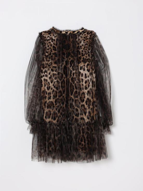 26SS [키즈] 돌체앤가바나 원피스 L54DO4HSMV5 HY13M Brown - DOLCE & GABBANA