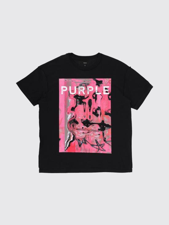 26SS 퍼플 브랜드 반팔 티셔츠 P101TBSD126 Black - PURPLE BRAND