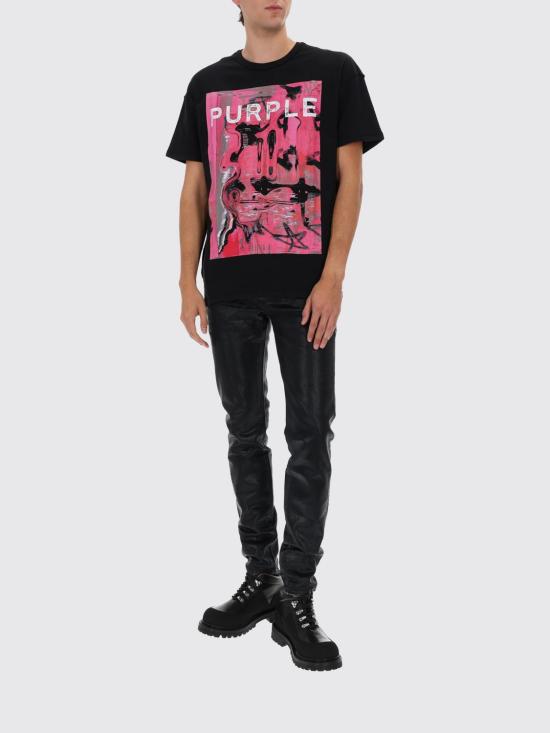 26SS 퍼플 브랜드 반팔 티셔츠 P101TBSD126 Black - PURPLE BRAND