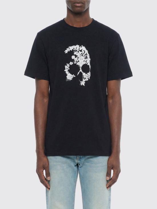 26SS 알렉산더 맥퀸 반팔 티셔츠 857145QTAEG 0520 Black