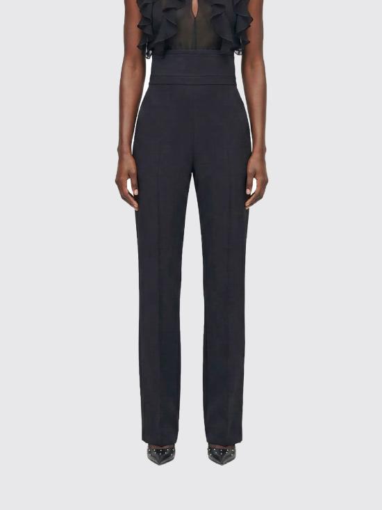 26SS 알렉산더 맥퀸 스트레이트 팬츠 846790QJAAC 1000 Black