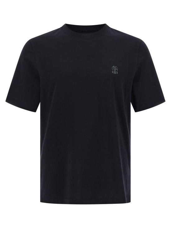 26SS 브루넬로 쿠치넬리 코튼 저지 크루넥 티셔츠 M0B138440CD361