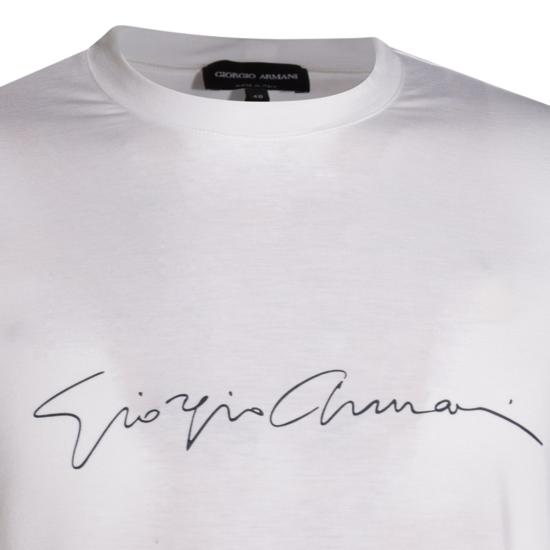 26SS 조르지오 아르마니 반팔 티셔츠 6GST56SJP4ZU090 White - GIORGIO ARMANI