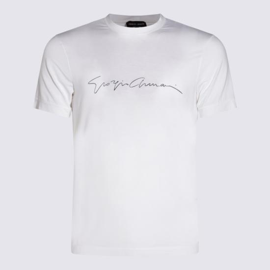 26SS 조르지오 아르마니 반팔 티셔츠 6GST56SJP4ZU090 White - GIORGIO ARMANI