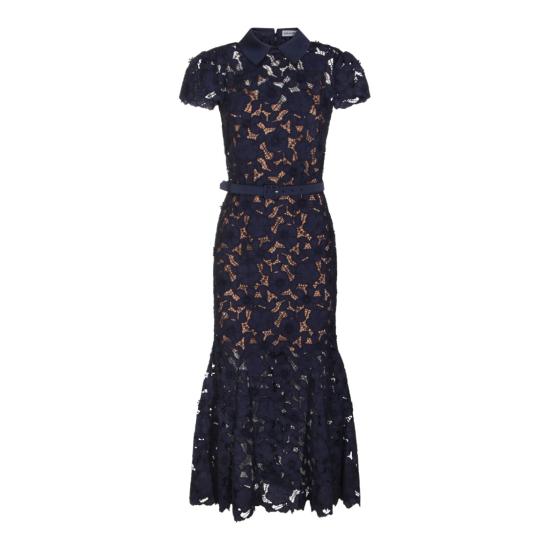 26SS 셀프 포트레이트 롱 원피스 RS26171MNNAVY Black