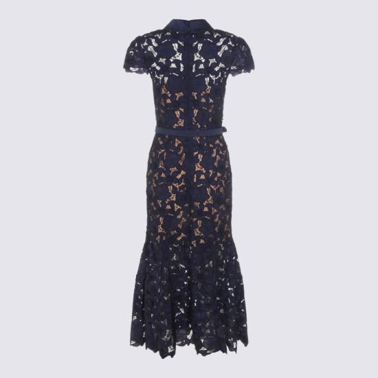 26SS 셀프 포트레이트 롱 원피스 RS26171MNNAVY Black - SELF PORTRAIT