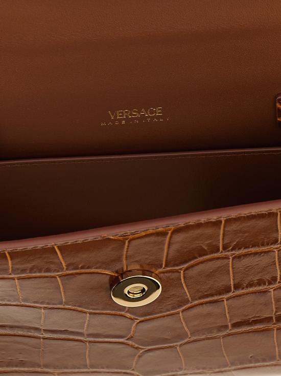 26SS 베르사체 메두사 95 스몰 크록 이펙트 탑 핸들 백 10138241A087241NF2V - VERSACE