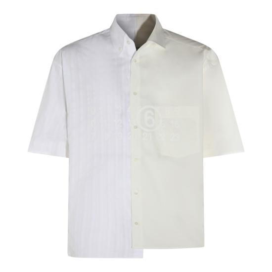 26SS MM6 메종마르지엘라 반팔 셔츠 SH0DR0007MTN135961 White