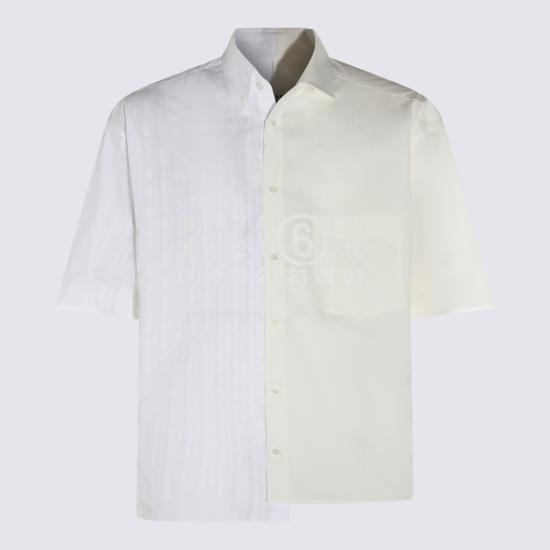 26SS MM6 메종마르지엘라 반팔 셔츠 SH0DR0007MTN135961 White - MM6 MAISON MARGIELA