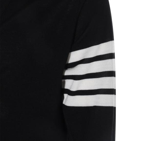 26SS 톰브라운 4바 서스테이너블 파인 메리노 울 클래식 가디건 MKC002AY1014001 Black - THOM BROWNE