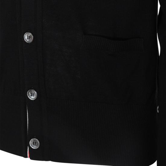 26SS 톰브라운 4바 서스테이너블 파인 메리노 울 클래식 가디건 MKC002AY1014001 Black - THOM BROWNE