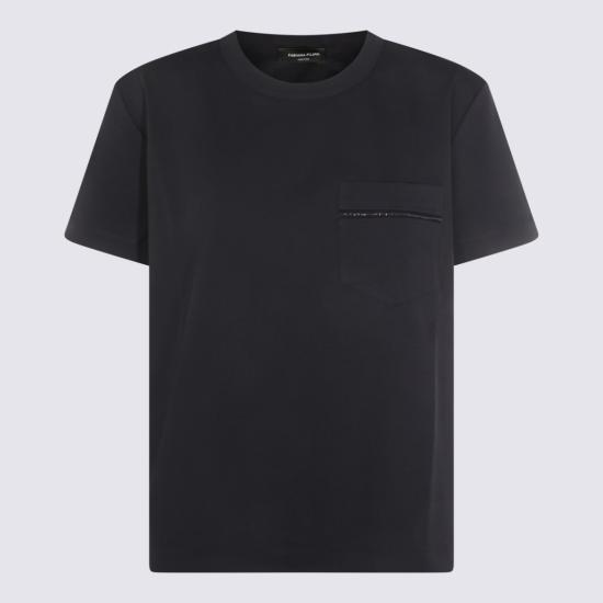 26SS 파비아나 필리피 반팔 저지 티셔츠 JED266F155L7725146 Black - FABIANA FILIPPI