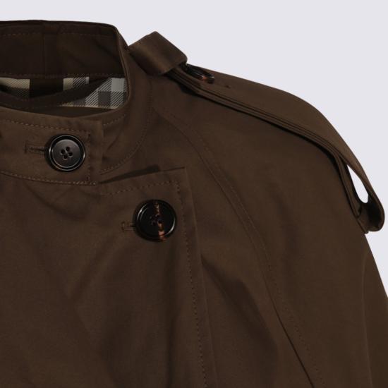 25FW 버버리 본딩 코튼 트렌치 케이프 8113209C1764 Brown - BURBERRY