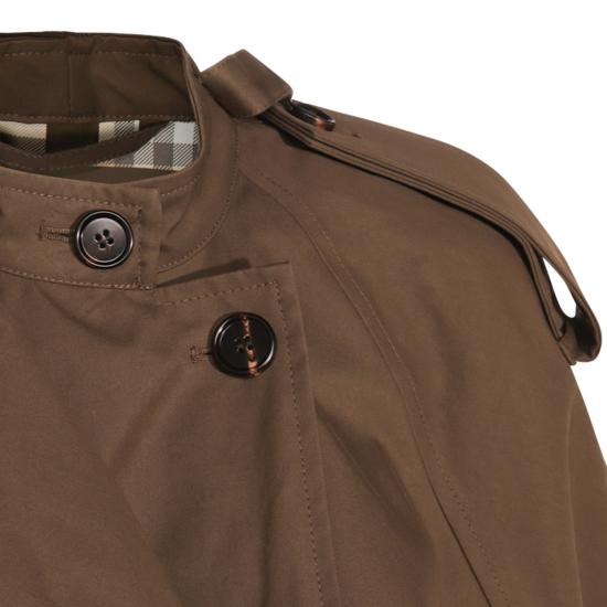 25FW 버버리 본딩 코튼 트렌치 케이프 8113209C1764 Brown - BURBERRY