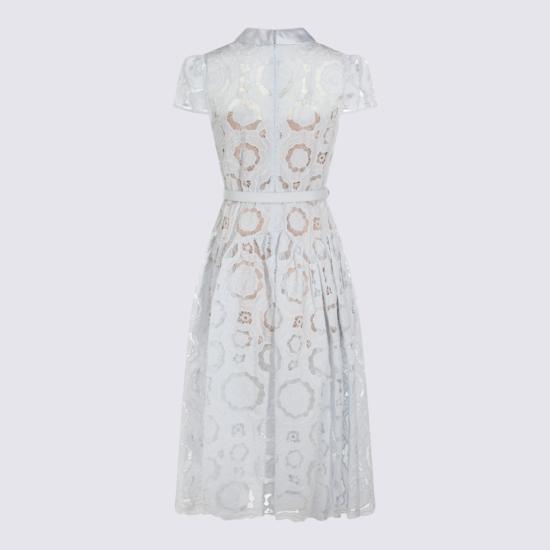 26SS 셀프 포트레이트 미디 원피스 RS26167MBBLBLUE White - SELF PORTRAIT