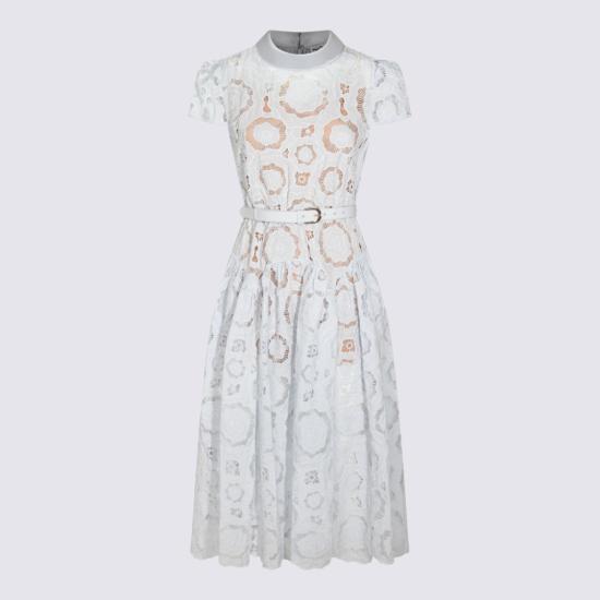 26SS 셀프 포트레이트 미디 원피스 RS26167MBBLBLUE White - SELF PORTRAIT