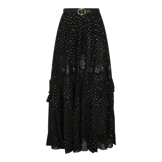 26SS 셀프 포트레이트 롱 스커트 RS26196XSKBBLACK Black