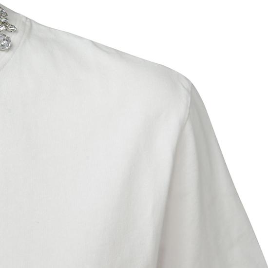26SS 골든구스 카보숑 크리스탈 티셔츠 GWP01220P00067310363 White - GOLDEN GOOSE