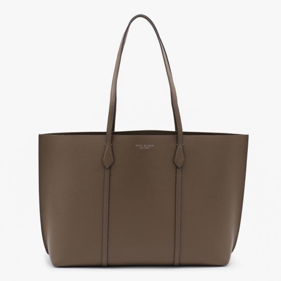 26SS 토리버치 레더 페리 토트백 169476250 Brown - TORY BURCH