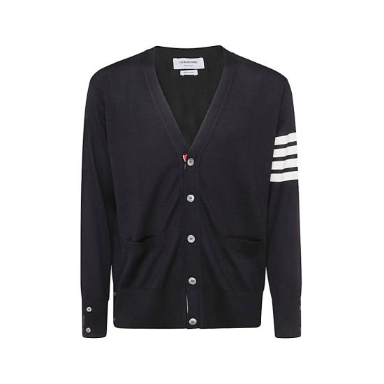 26SS 톰브라운 4바 서스테이너블 파인 메리노 울 클래식 가디건 MKC002AY1014415 Black