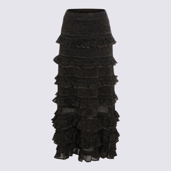 26SS 짐머만 롱 스커트 7314SC261MTBK Black - ZIMMERMANN