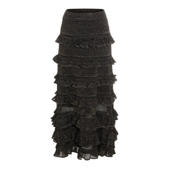 26SS 짐머만 롱 스커트 7314SC261MTBK Black - ZIMMERMANN