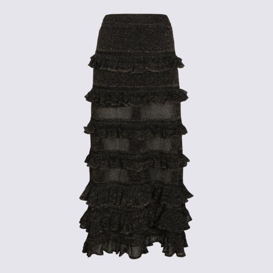 26SS 짐머만 롱 스커트 7314SC261MTBK Black - ZIMMERMANN