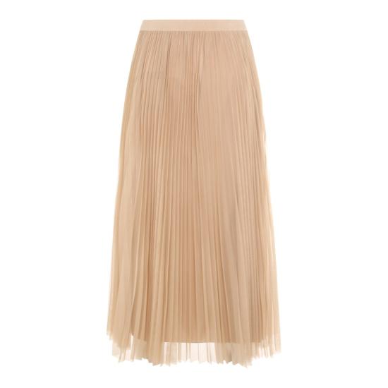 26SS 파비아나 필리피 와이드 플리츠 튤 스커트 GND266F426L7380157 Brown - FABIANA FILIPPI