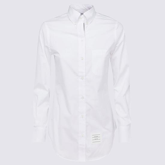 26SS 톰브라운 클래식 코튼 포플린 RWB 트리밍 셔츠 FLL005E03113100 White - THOM BROWNE