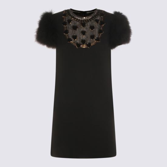 26SS 발렌티노 가라바니 미디 원피스 8B3VAHH71CFCRC Black - VALENTINO GARAVANI