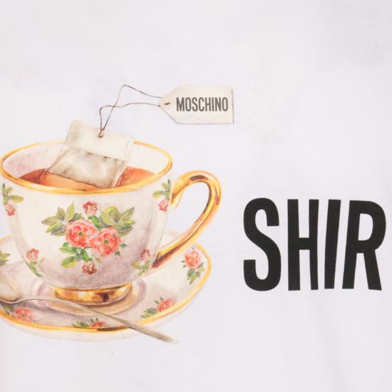 25FW 모스키노 반팔 티셔츠 252ZZ072852411001 White - MOSCHINO