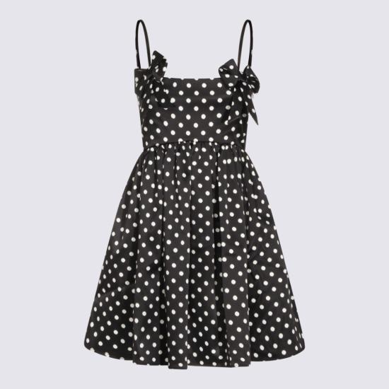 26SS 가니 폴카 도트 새틴 미니 드레스 A1030193099 Black - GANNI