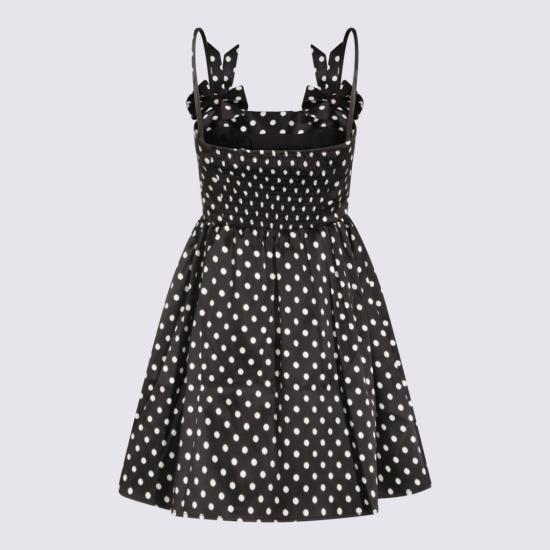 26SS 가니 폴카 도트 새틴 미니 드레스 A1030193099 Black - GANNI