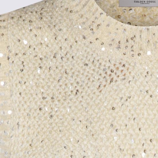 26SS 골든구스 시퀸 메쉬 니트 탑 GWP01922P00169111560 Neutrals - GOLDEN GOOSE