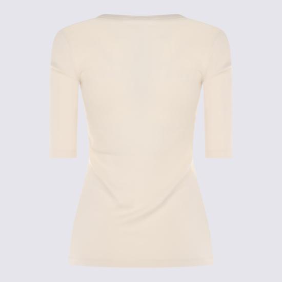 26SS 파비아나 필리피 반팔 저지 티셔츠 JED266F603L8960145 Neutrals - FABIANA FILIPPI