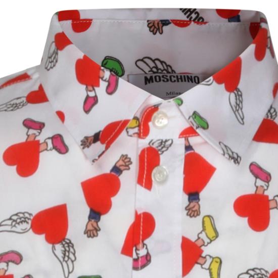 26SS 모스키노 긴팔 셔츠 261ZZ021702591001 White - MOSCHINO