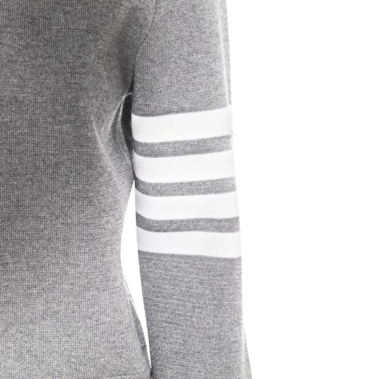26SS 톰브라운 울 밀라노 스티치 클래식 4바 풀오버 니트 FKA239A00014055 Grey - THOM BROWNE