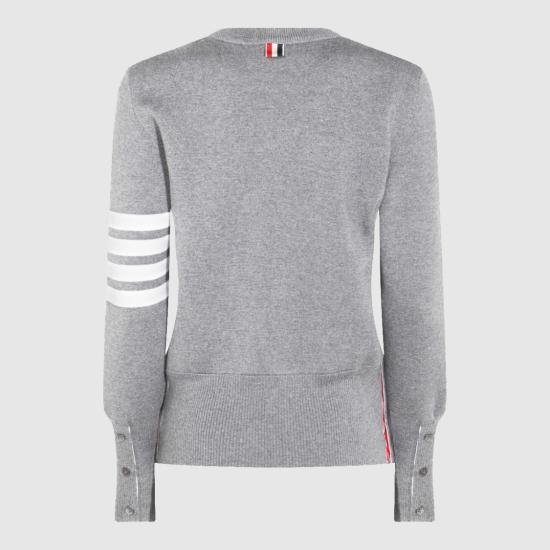 26SS 톰브라운 울 밀라노 스티치 클래식 4바 풀오버 니트 FKA239A00014055 Grey - THOM BROWNE