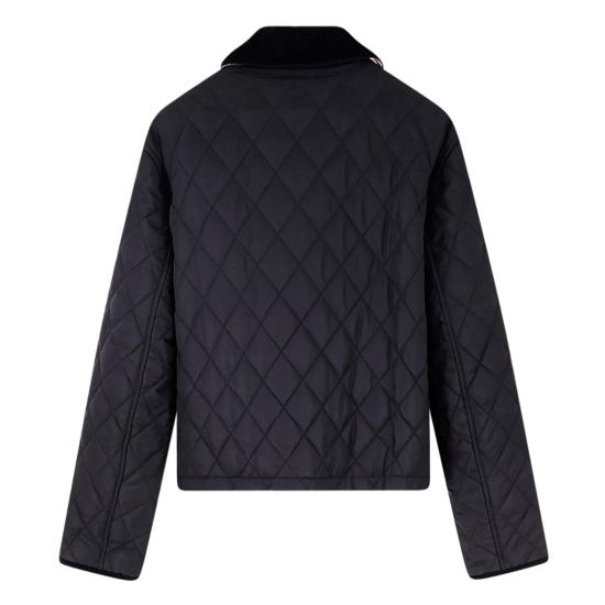26SS 버버리 올드햄 크롭 퀼팅 자켓 8107465C1900 Black - BURBERRY
