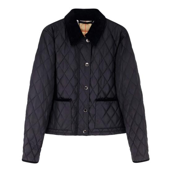 26SS 버버리 올드햄 크롭 퀼팅 자켓 8107465C1900 Black