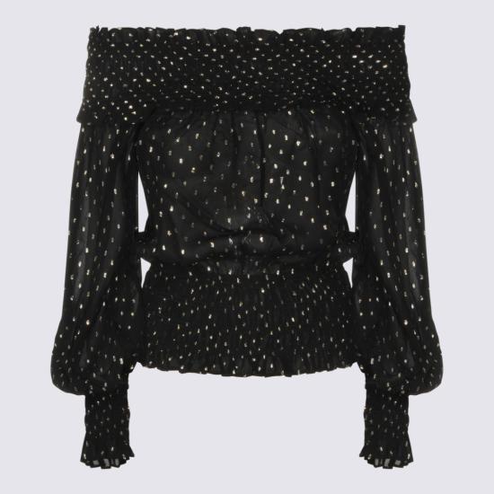 26SS 셀프 포트레이트 블라우스 RS26156TBBBLACK Black - SELF PORTRAIT