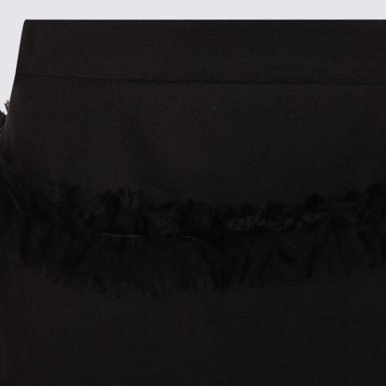 25FW 알렉산더 맥퀸 미디 스커트 839515QJAAC1000 Black - ALEXANDER MCQUEEN