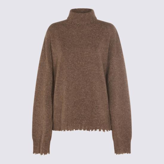 25FW 우마 왕 터틀넥 UK7154UW200 Brown - UMA WANG