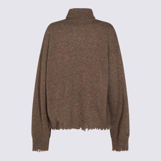25FW 우마 왕 터틀넥 UK7154UW200 Brown - UMA WANG