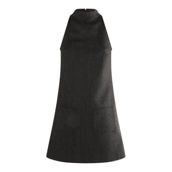 25FW 쿠레쥬 숏 원피스 325CRO671WO01449901 Black