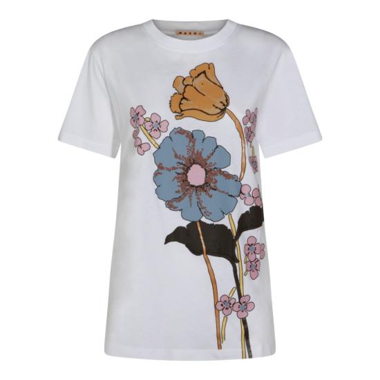 26SS 마르니 반팔 티셔츠 THJE0293PSUSCY78PRW01 White